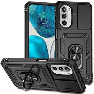 For Motorola Moto G52/G82 Sliding Camshield Holder Phone Case(Black)