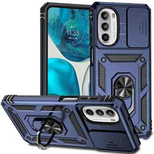 For Motorola Moto G52/G82 Sliding Camshield Holder Phone Case(Blue)