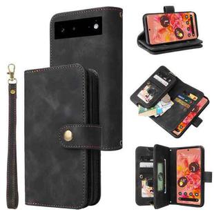 For Google Pixel 6 Multifunctional Card Slot Zipper Wallet Leather Phone Case(Black)