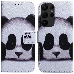 For Samsung Galaxy S23 Ultra 5G Coloured Drawing Flip Leather Phone Case(Panda)