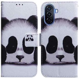 For Huawei nova Y70 Plus Coloured Drawing Flip Leather Phone Case(Panda)