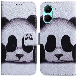 For Realme C33 Coloured Drawing Flip Leather Phone Case(Panda)