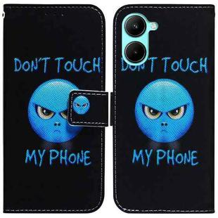 For Realme C33 Coloured Drawing Flip Leather Phone Case(Anger)