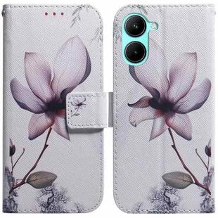 For Realme C33 Coloured Drawing Flip Leather Phone Case(Magnolia)