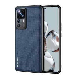 For Xiaomi 12T Pro DUX DUCIS Fino Series PU + TPU Phone Case(Blue)