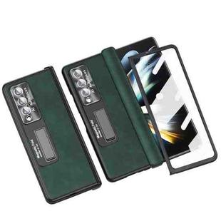 For Samsung Galaxy Z Fold4 Napa Texture All-inclusive Phone Case(Green)