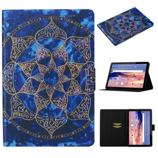 For Huawei MediaPad T3 10 Coloured Drawing Pattern Horizontal Flip Leather Case with Holder & Card Slot & Sleep / Wake-up Function(Blue Mandala)