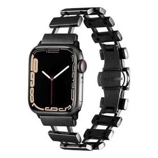 Hollow Stainless Steel Watch Band For Apple Watch Ultra 49mm / Series 8&7 45mm / SE 2&6&SE&5&4 44mm(Black)