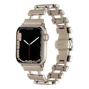 Hollow Stainless Steel Watch Band For Apple Watch Series 8&7 41mm / SE 2&6&SE&5&4 40mm / 3&2&1 38mm(Starlight)