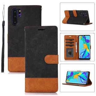 For Huawei P30 Pro Splicing Leather Phone Case(Black)