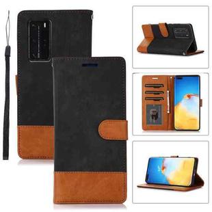 For Huawei P40 Pro Splicing Leather Phone Case(Black)