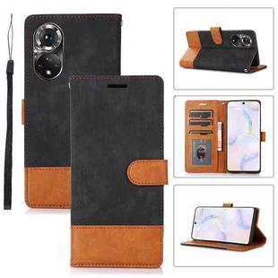 For Honor 50 5G Splicing Leather Phone Case(Black)