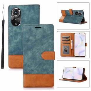 For Honor 50 5G Splicing Leather Phone Case(Green)