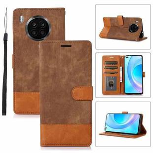 For Honor 50 Lite Splicing Leather Phone Case(Brown)