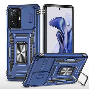 For Xiaomi 11T Armor PC + TPU Camera Shield Phone Case(Navy Blue)