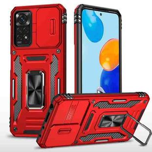 For Xiaomi Redmi Note 11 Pro Armor PC + TPU Camera Shield Phone Case(Red)
