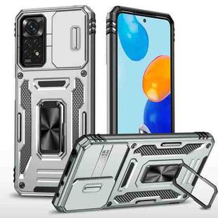 For Xiaomi Redmi Note 11 Pro Armor PC + TPU Camera Shield Phone Case(Grey)