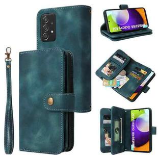For Samsung Galaxy A72 5G / 4G Multifunctional Card Slot Zipper Wallet Leather Phone Case(Blue)