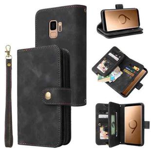 For Samsung Galaxy S9 Multifunctional Card Slot Zipper Wallet Leather Phone Case(Black)