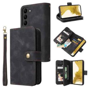 For Samsung Galaxy S23+ 5G Multifunctional Card Slot Zipper Wallet Leather Phone Case(Black)