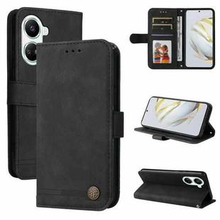 For Huawei nova 10 SE Skin Feel Life Tree Metal Button Leather Phone Case(Black)