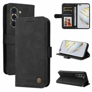 For Huawei nova 10 Skin Feel Life Tree Metal Button Leather Phone Case(Black)