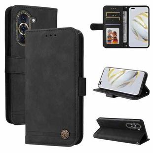 For Huawei nova 10 Pro Skin Feel Life Tree Metal Button Leather Phone Case(Black)