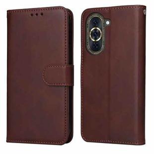 For Huawei nova 10 Classic Calf Texture Flip Leather Phone Case(Brown)