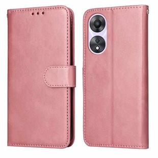 For OPPO A58 5G Classic Calf Texture Flip Leather Phone Case(Rose Gold)