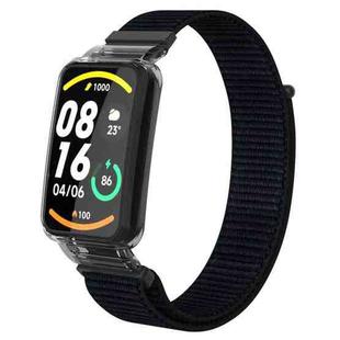 For Xiaomi Mi Band 7 Pro Integrated PC Protective Case + Nylon Loop Watch Band(Black)