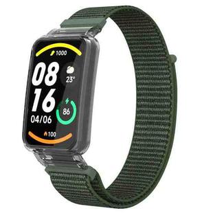 For Xiaomi Mi Band 7 Pro Integrated PC Protective Case + Nylon Loop Watch Band(Army Green)