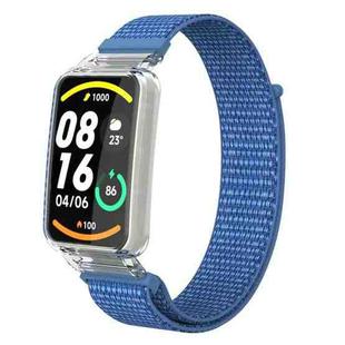 For Xiaomi Mi Band 7 Pro Integrated PC Protective Case + Nylon Loop Watch Band(Blue)