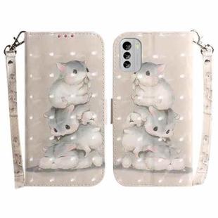 For Nokia G60 3D Colored Pattern Flip Leather Phone Case(Squirrels)