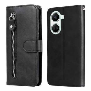 For Huawei nova 10 SE Calf Texture Zipper Leather Phone Case(Black)