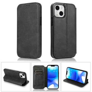 For iPhone 14 Pro Max Strong Magnetic Closure PU + TPU Leather Phone Case(Black)