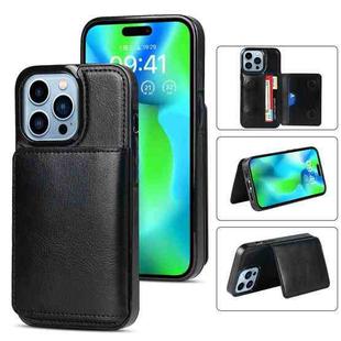 For iPhone 14 Pro Max Shockproof PU + TPU Phone Case(Black)
