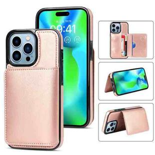 For iPhone 14 Pro Max Shockproof PU + TPU Phone Case(Rose Gold)