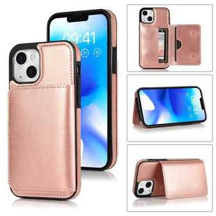 For iPhone 14 Shockproof PU + TPU Phone Case(Rose Gold)