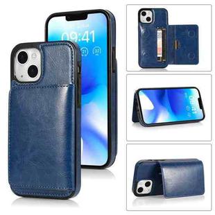 For iPhone 14 Shockproof PU + TPU Phone Case(Blue)