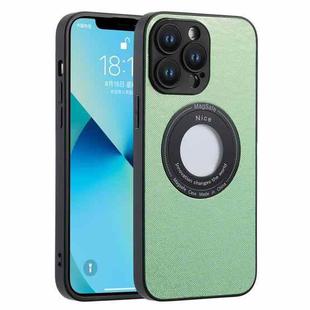 For iPhone 11 Pro MagSafe Woven Texture AirBag Shockproof Full Coverage Phone Case(Green)