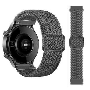 For Garmin Fenix 7X Adjustable Nylon Braided Elasticity Watch Band(Grey)