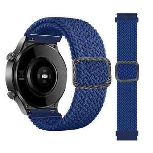For Garmin Fenix 7X Adjustable Nylon Braided Elasticity Watch Band(Blue)