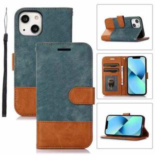 For iPhone 13 mini Splicing Leather Phone Case(Green)