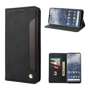 For Nokia G60 Skin Feel Splicing Leather Phone Case(Black)