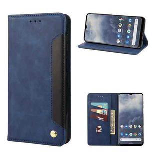 For Nokia G60 Skin Feel Splicing Leather Phone Case(Blue)