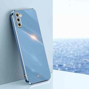 For Samsung Galaxy Note10 XINLI Straight Edge 6D Electroplate TPU Phone Case(Celestial Blue)