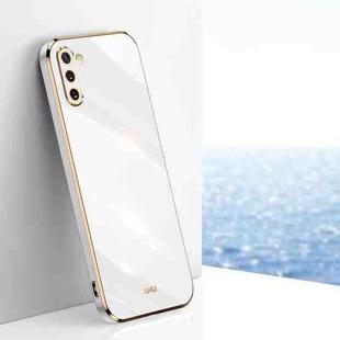 For Samsung Galaxy Note10 XINLI Straight Edge 6D Electroplate TPU Phone Case(White)