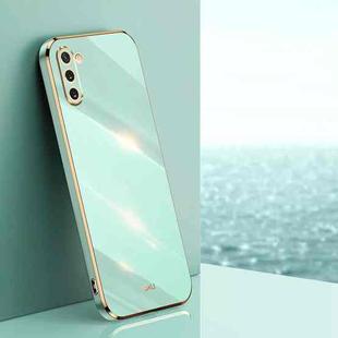 For Samsung Galaxy Note10 XINLI Straight Edge 6D Electroplate TPU Phone Case(Mint Green)