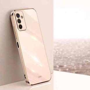 For Samsung Galaxy F13 4G XINLI Straight Edge 6D Electroplate TPU Phone Case(Pink)