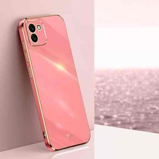 For Samsung Galaxy A03 XINLI Straight Edge 6D Electroplate TPU Phone Case(Hawthorn Red)
